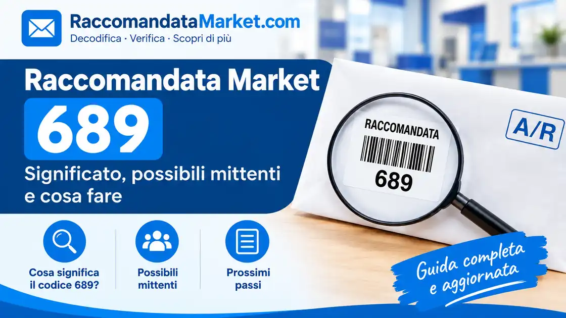 Raccomandata Market 689: guida al codice, ai possibili mittenti e ai prossimi controlli